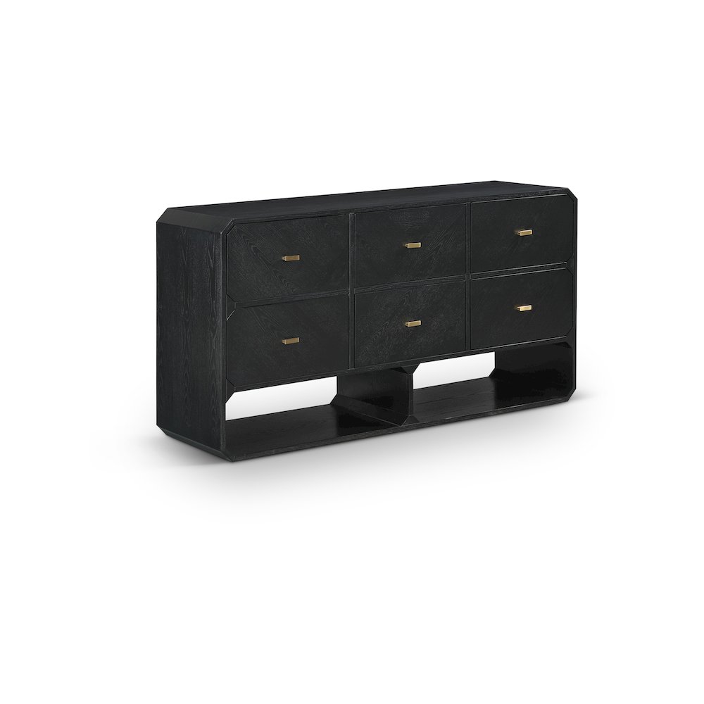 Parker Black Ash Veneer Dresser. Picture 1
