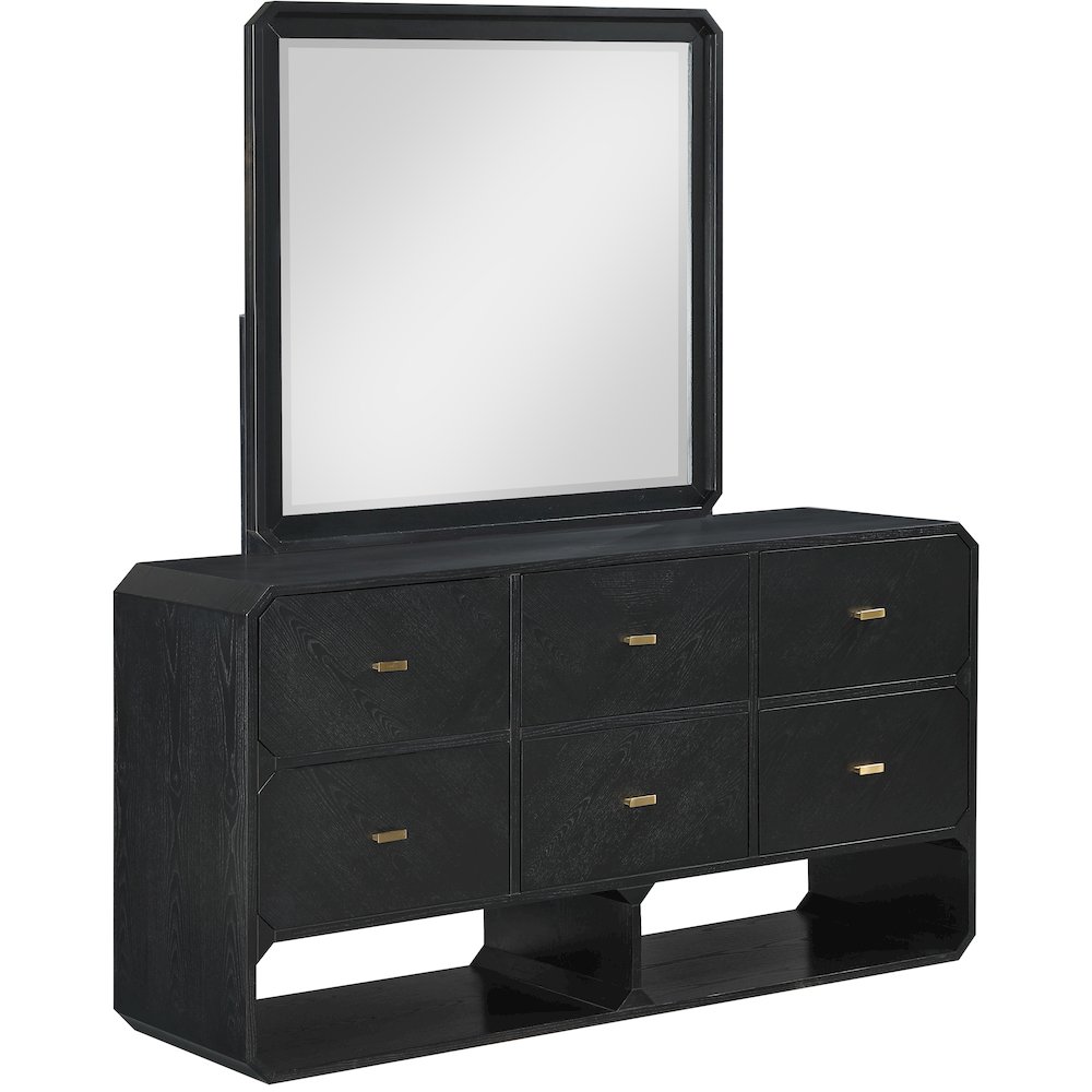 Parker Black Ash Veneer Dresser. Picture 10