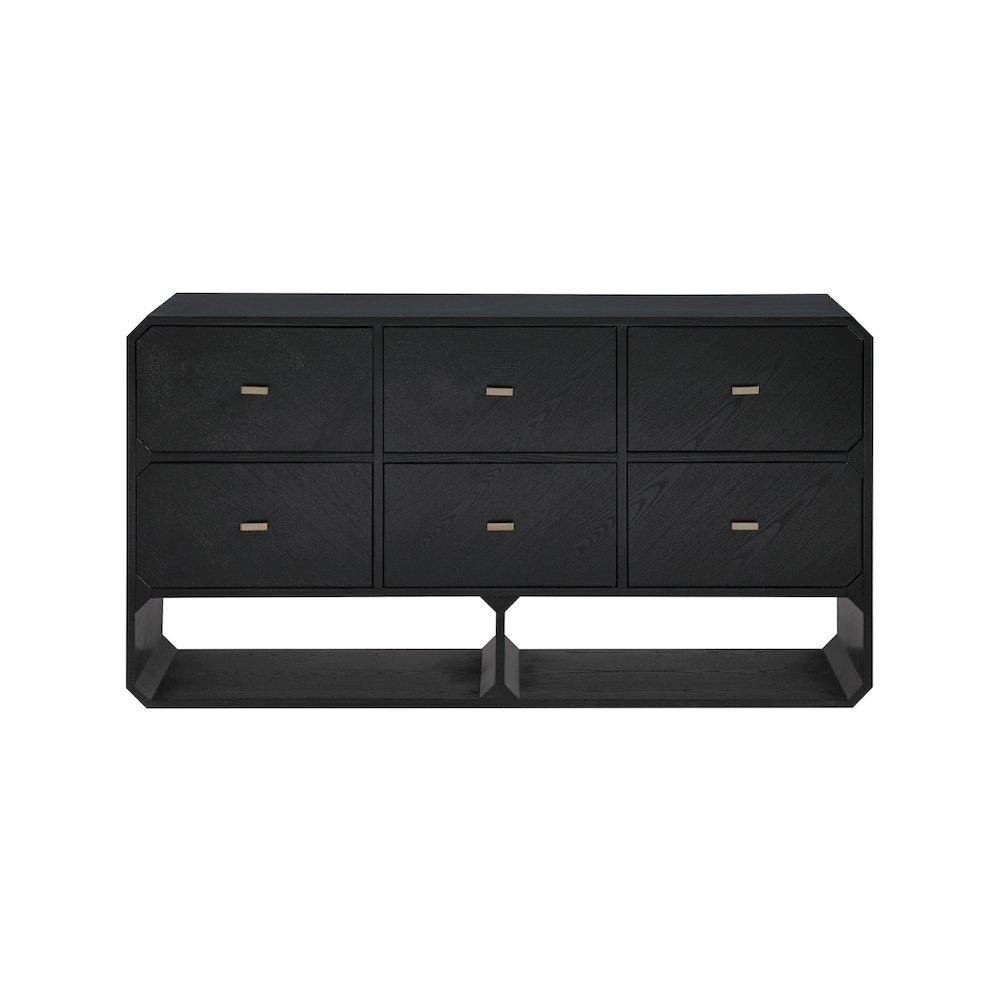 Parker Black Ash Veneer Dresser. Picture 3