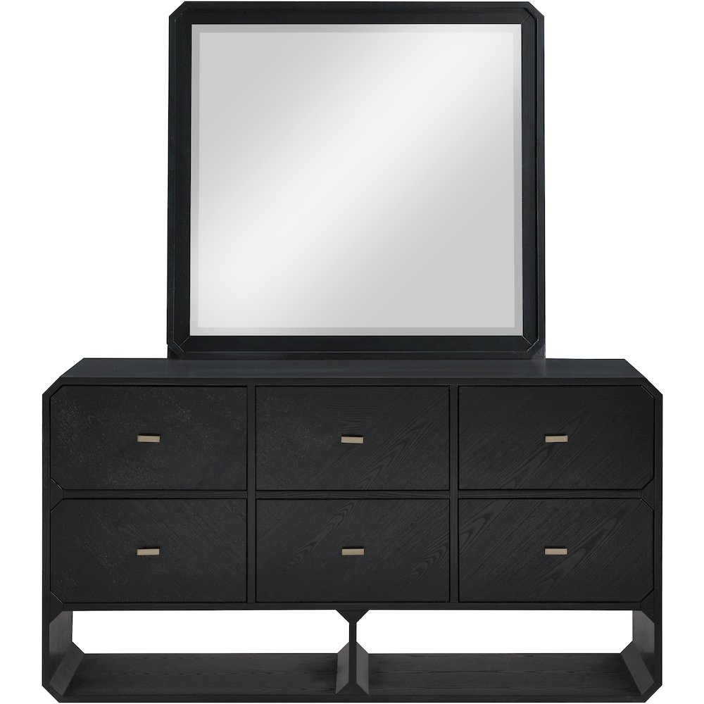 Parker Black Ash Veneer Dresser. Picture 9