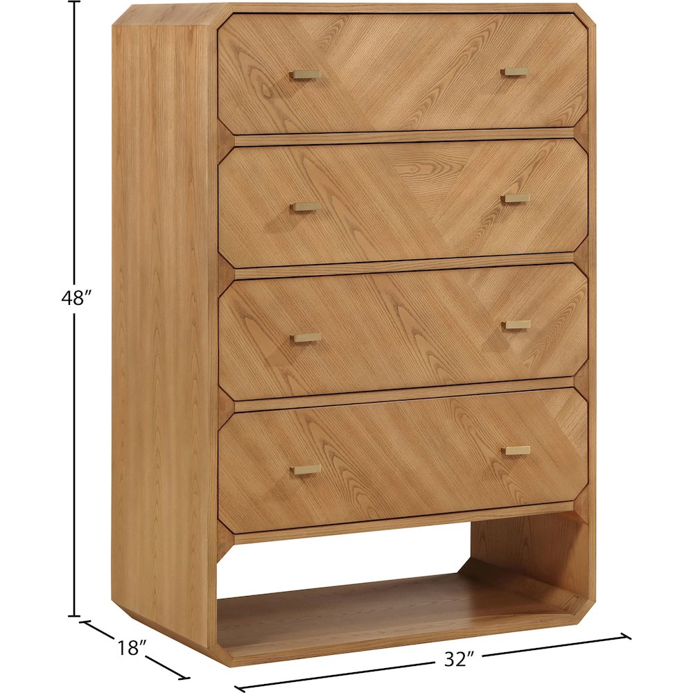 Parker Natural Ash Veneer Chest. Picture 9