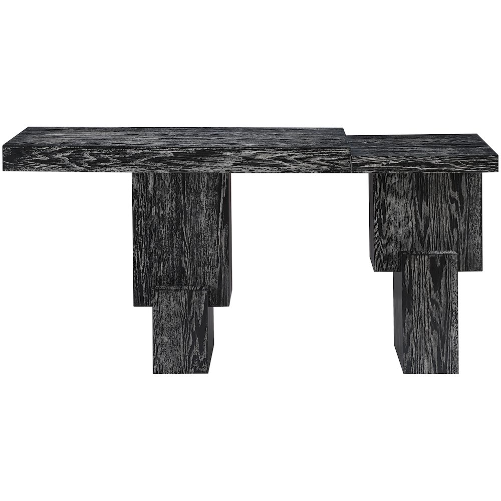 Anzio Black Oak Veneer And Solid Wood Console Table. Picture 2