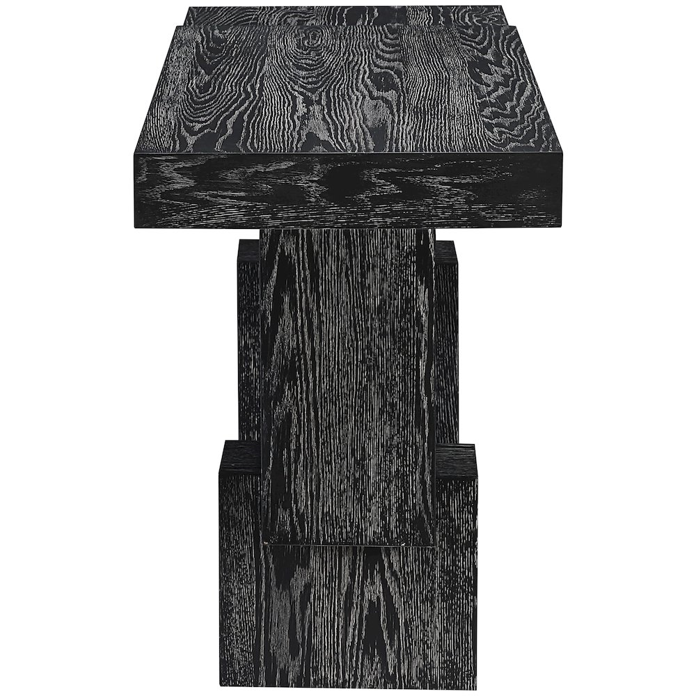 Anzio Black Oak Veneer And Solid Wood Console Table. Picture 8