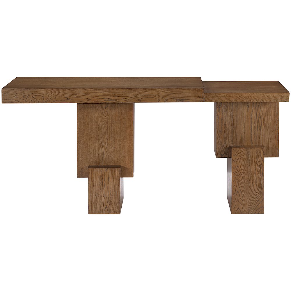 Anzio Brown Oak Veneer And Solid Wood Console Table. Picture 2