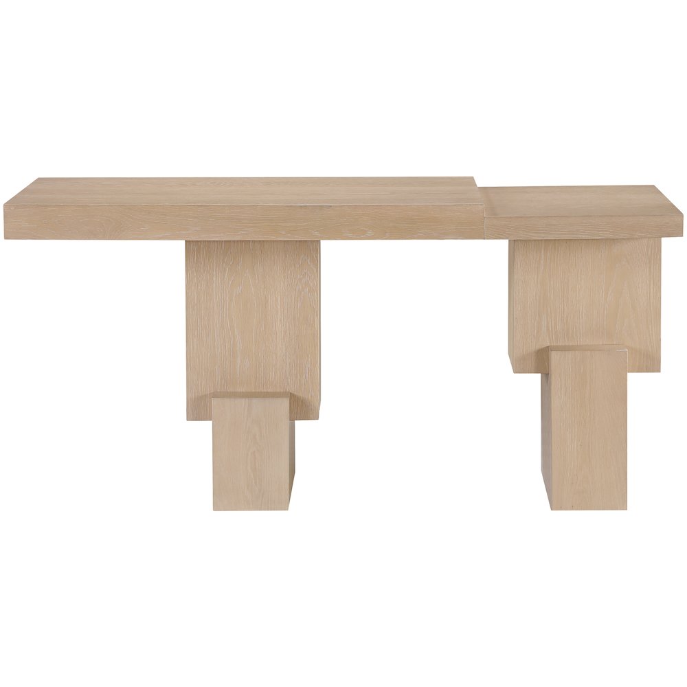 Anzio Natural Oak Veneer And Solid Wood Console Table. Picture 2