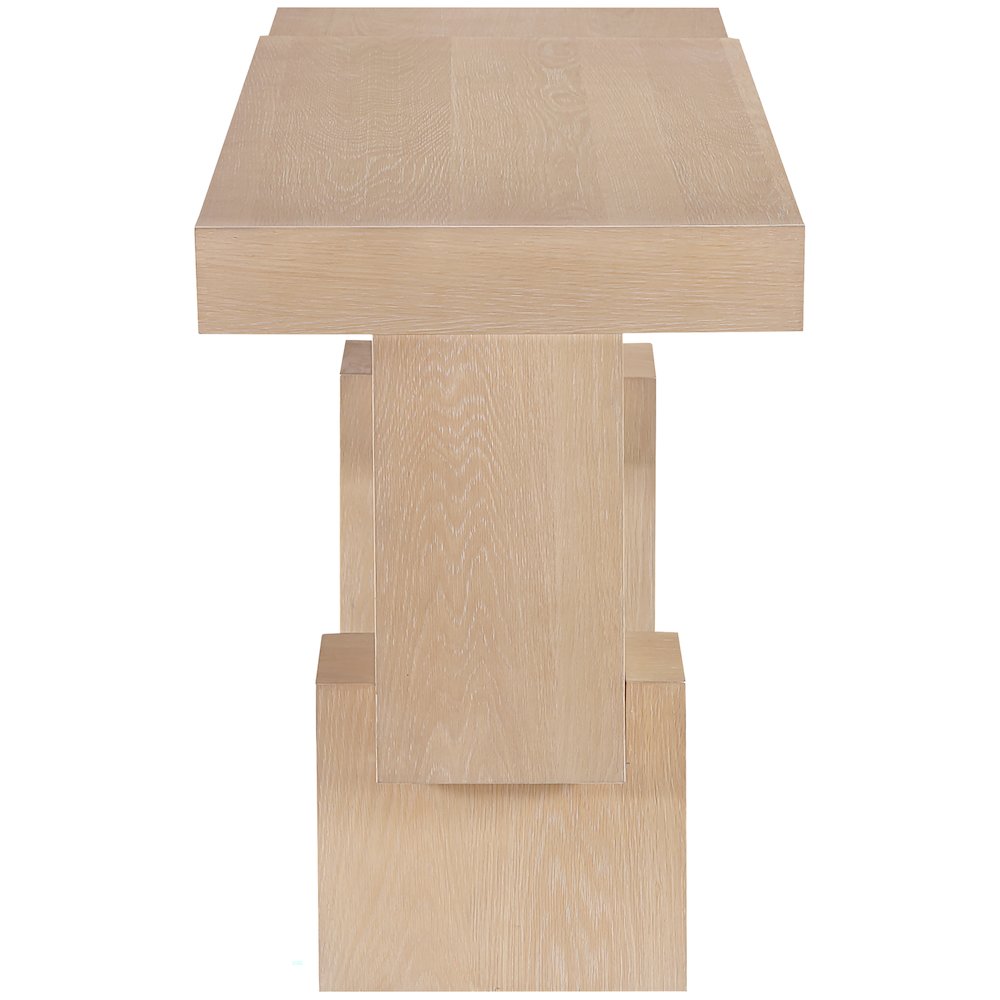 Anzio Natural Oak Veneer And Solid Wood Console Table. Picture 8