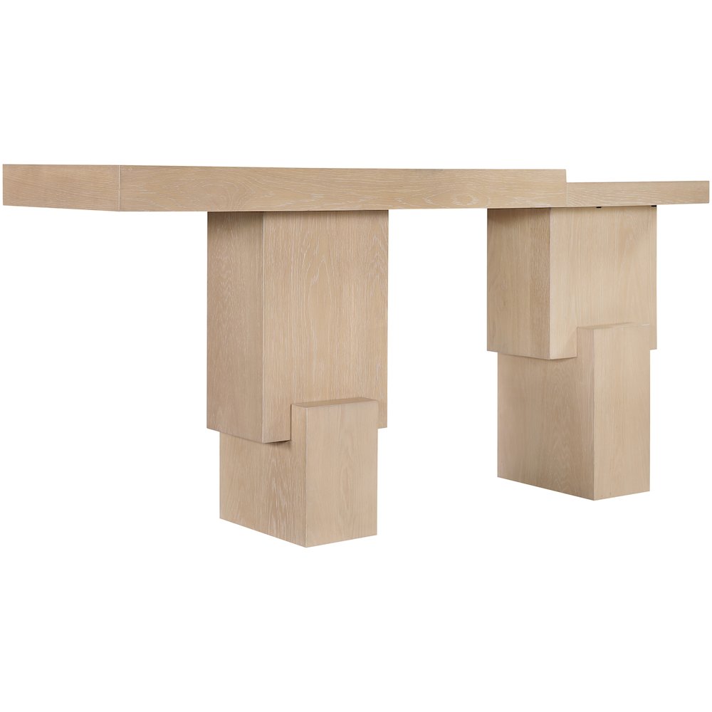 Anzio Natural Oak Veneer And Solid Wood Console Table. Picture 4