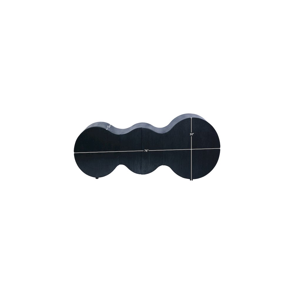 Sono Black Sideboard/Buffet. Picture 7