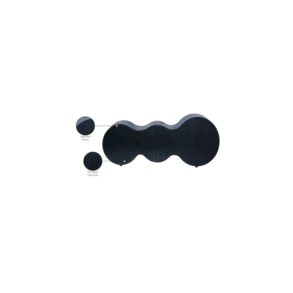 Sono Black Sideboard/Buffet. Picture 8