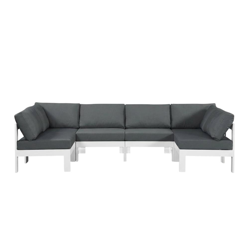 Gray Fabric Outdoor Patio Modular Sectional With Contemporary Style. Picture 4