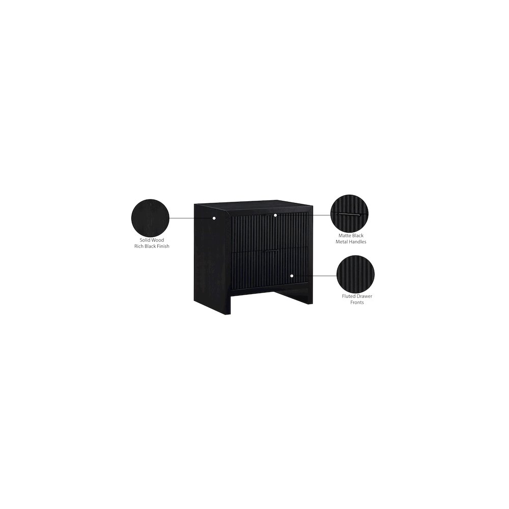 Fairfax Black Night Stand. Picture 11
