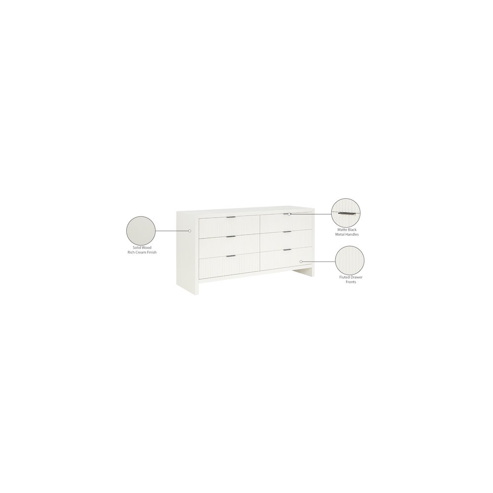 Fairfax Cream Dresser. Picture 13