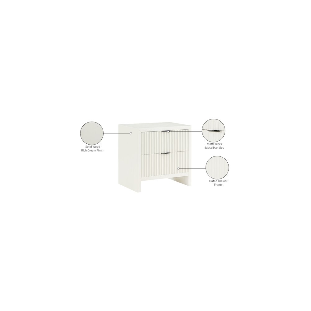 Fairfax Cream Night Stand. Picture 11