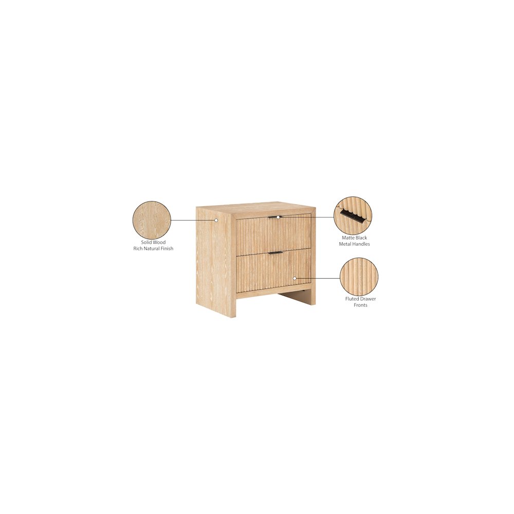 Fairfax Natural Night Stand. Picture 11