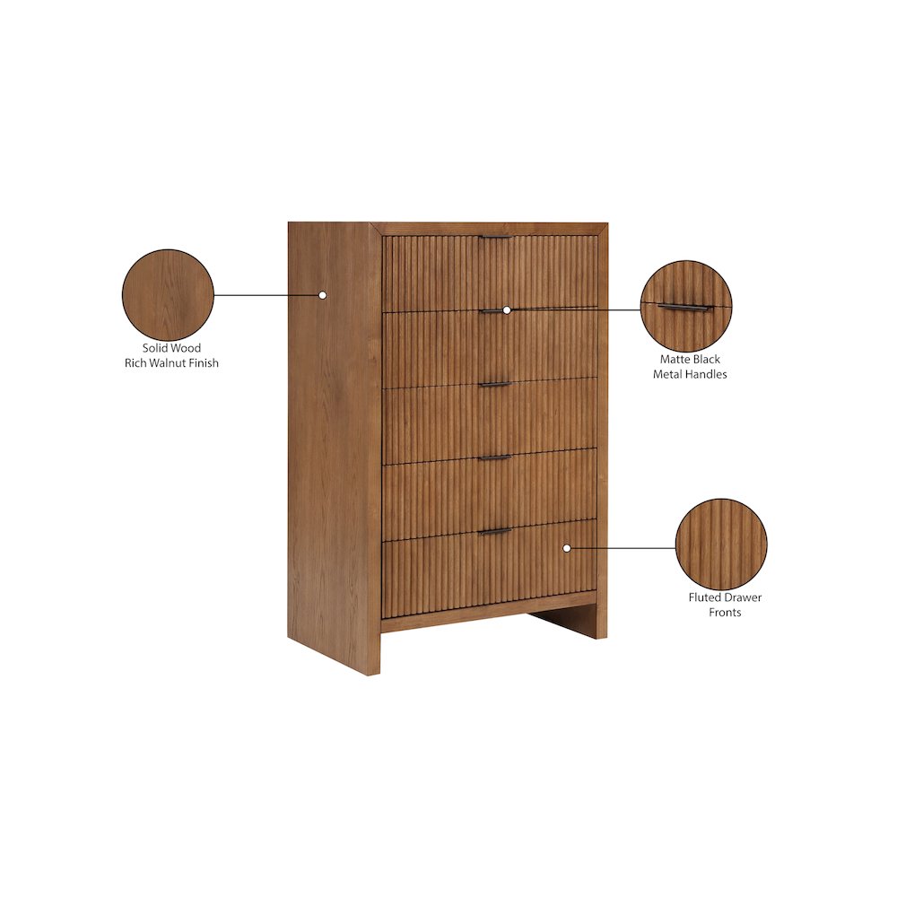 Fairfax Walnut Chest. Picture 11