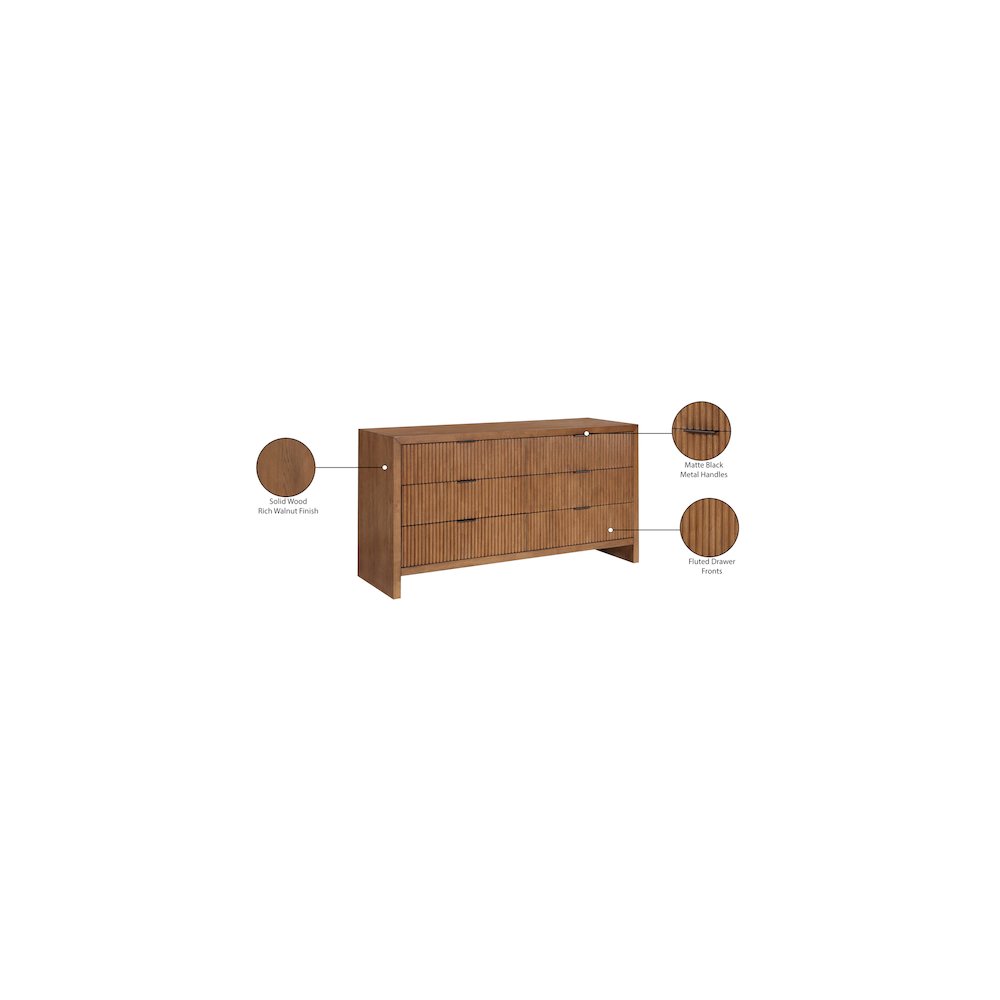 Fairfax Walnut Dresser. Picture 13