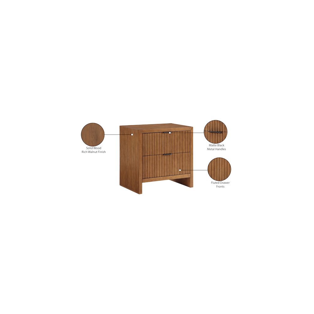 Fairfax Walnut Night Stand. Picture 11
