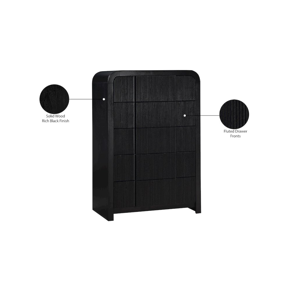 Fluted Black Chest. Picture 11