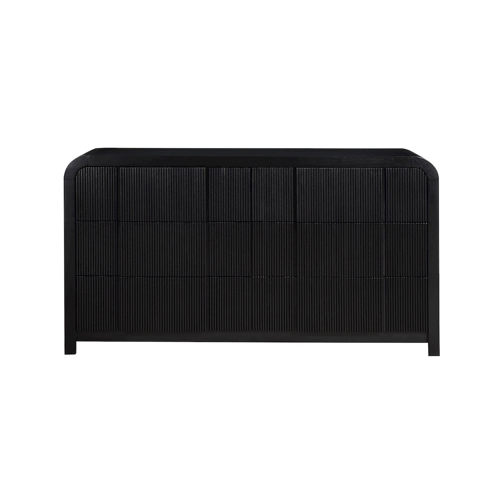 Fluted Black Dresser. Picture 3