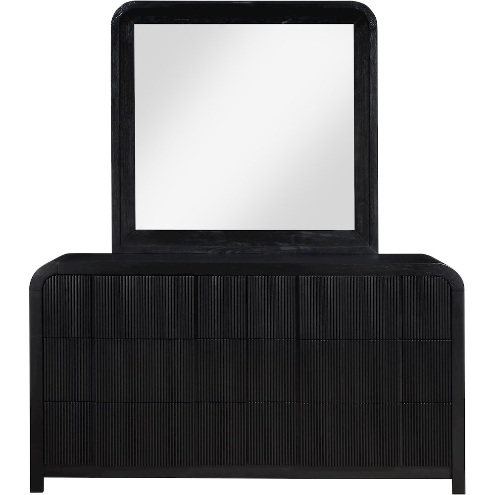 Fluted Black Dresser. Picture 4