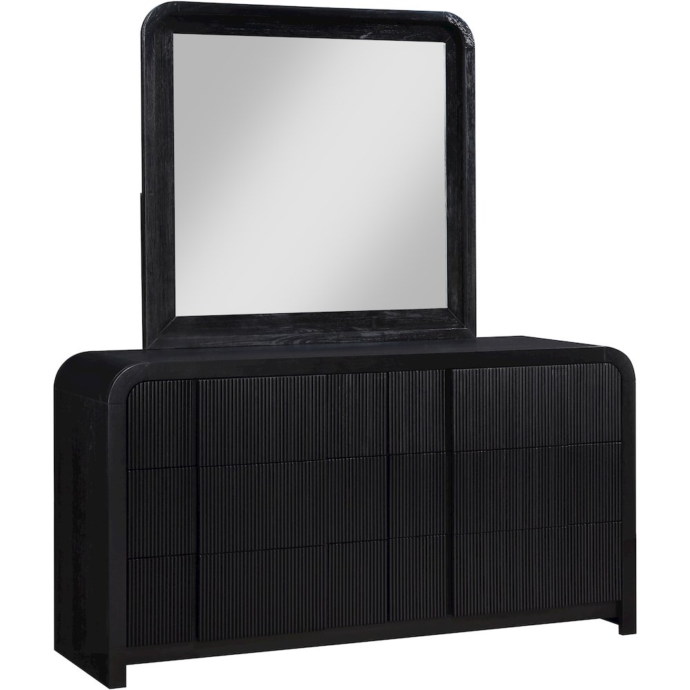 Fluted Black Dresser. Picture 5