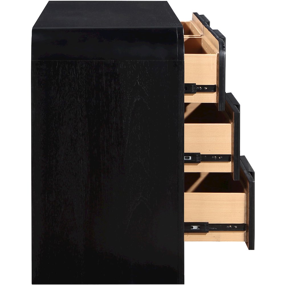 Fluted Black Dresser. Picture 6