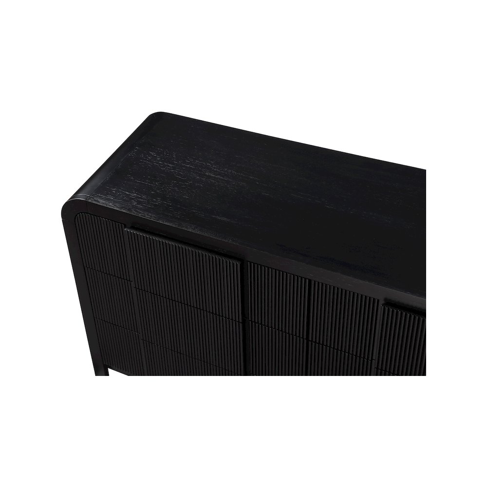 Fluted Black Dresser. Picture 9