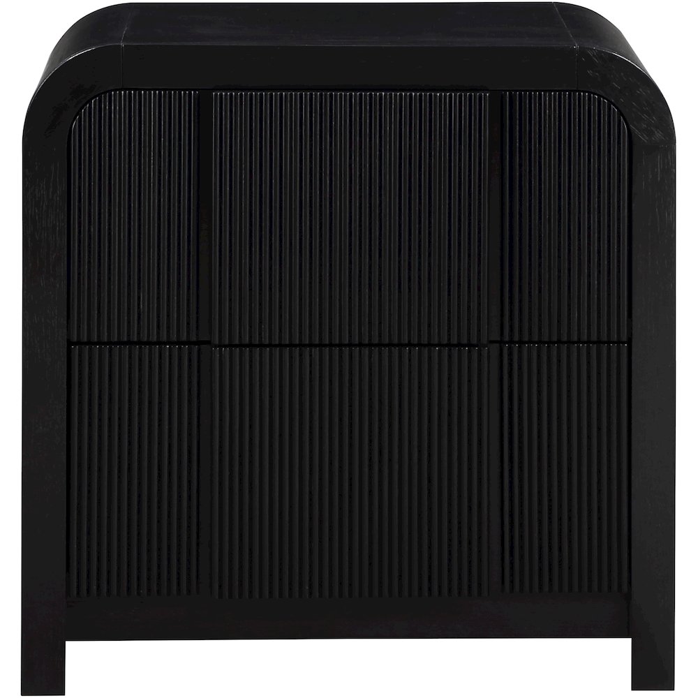 Fluted Black Night Stand. Picture 3