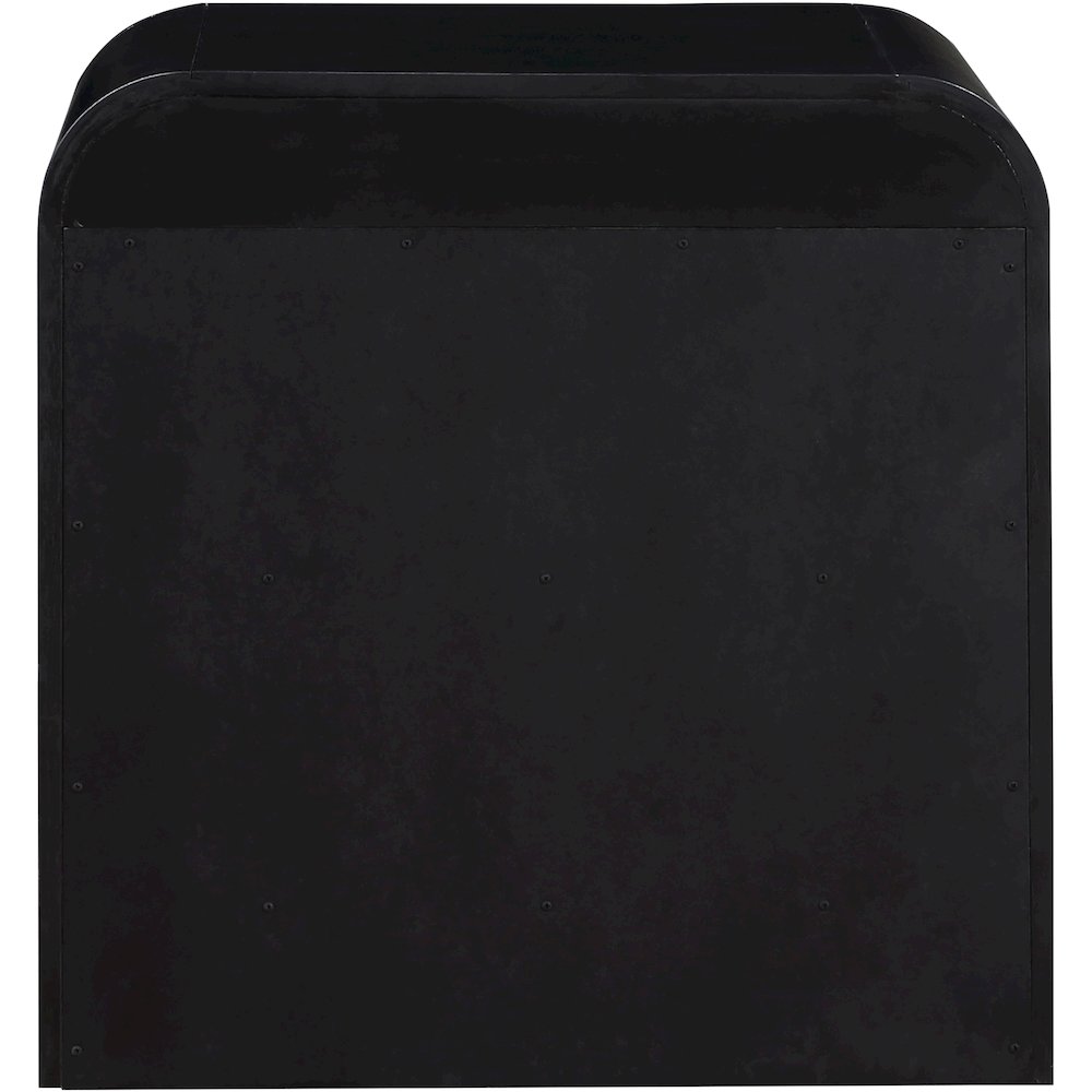 Fluted Black Night Stand. Picture 6