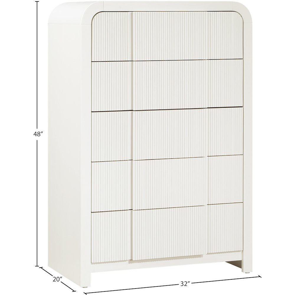 Fluted Cream Chest. Picture 10