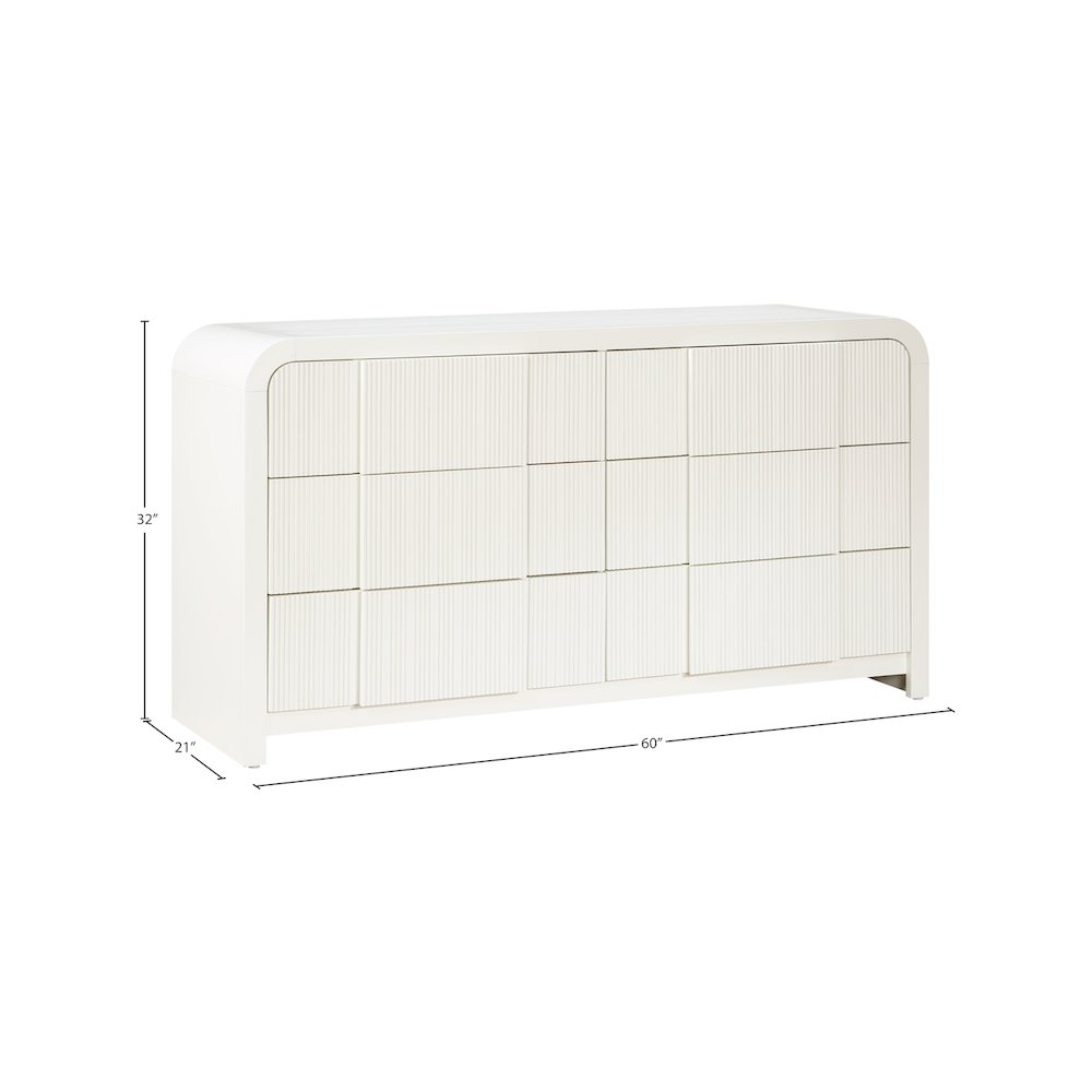 Fluted Cream Dresser. Picture 12