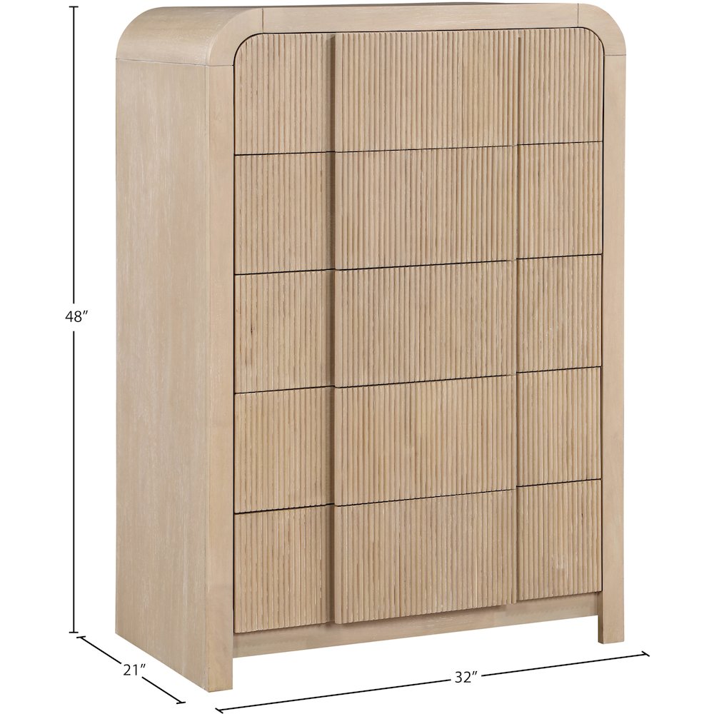 Fluted Natural Chest. Picture 10
