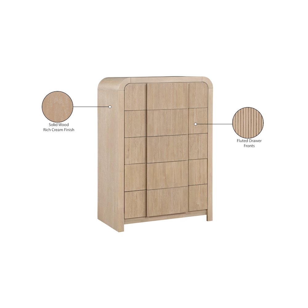 Fluted Natural Chest. Picture 11