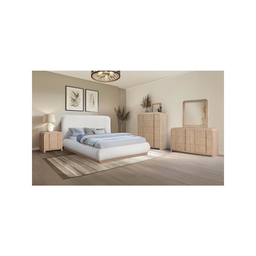 Fluted Natural Dresser. Picture 11