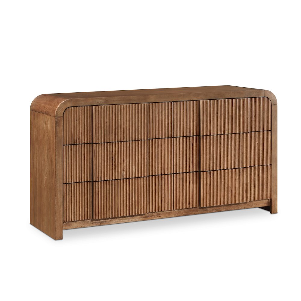 Fluted Walnut Dresser. Picture 1