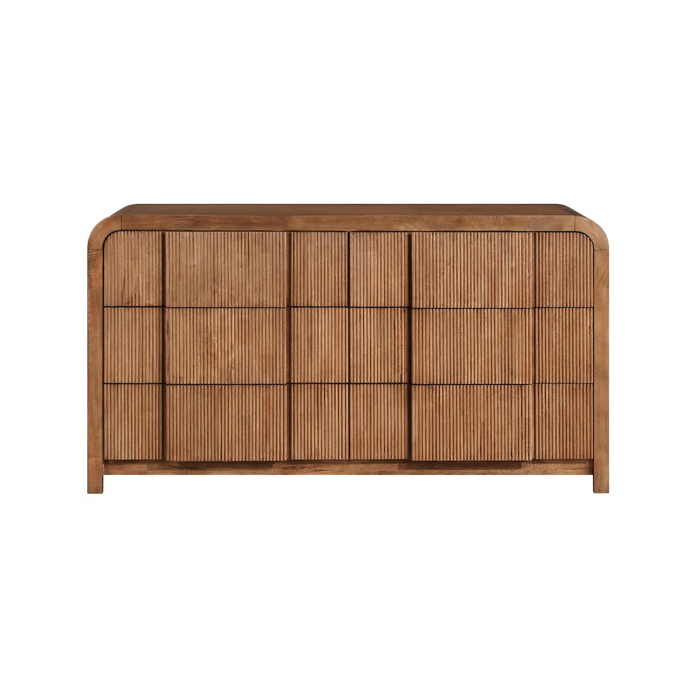 Fluted Walnut Dresser. Picture 3