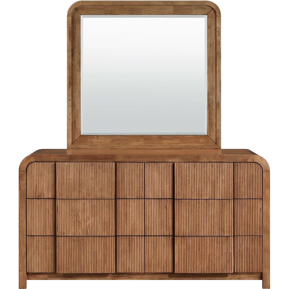 Fluted Walnut Dresser. Picture 4
