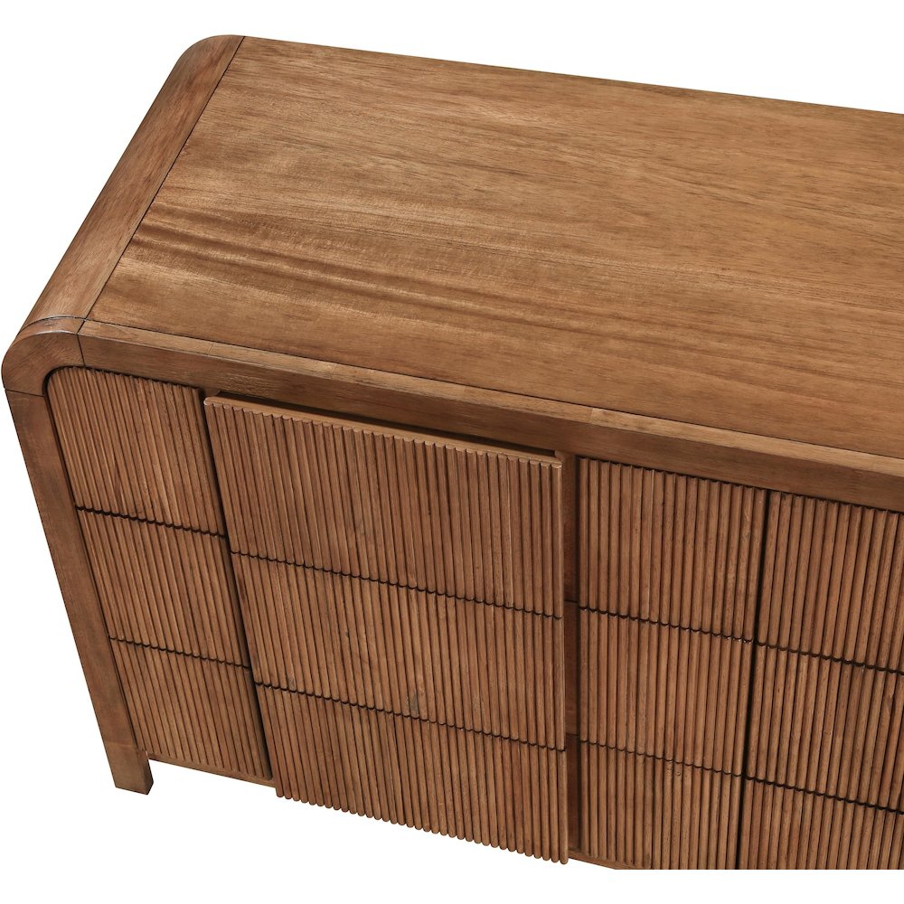 Fluted Walnut Dresser. Picture 9