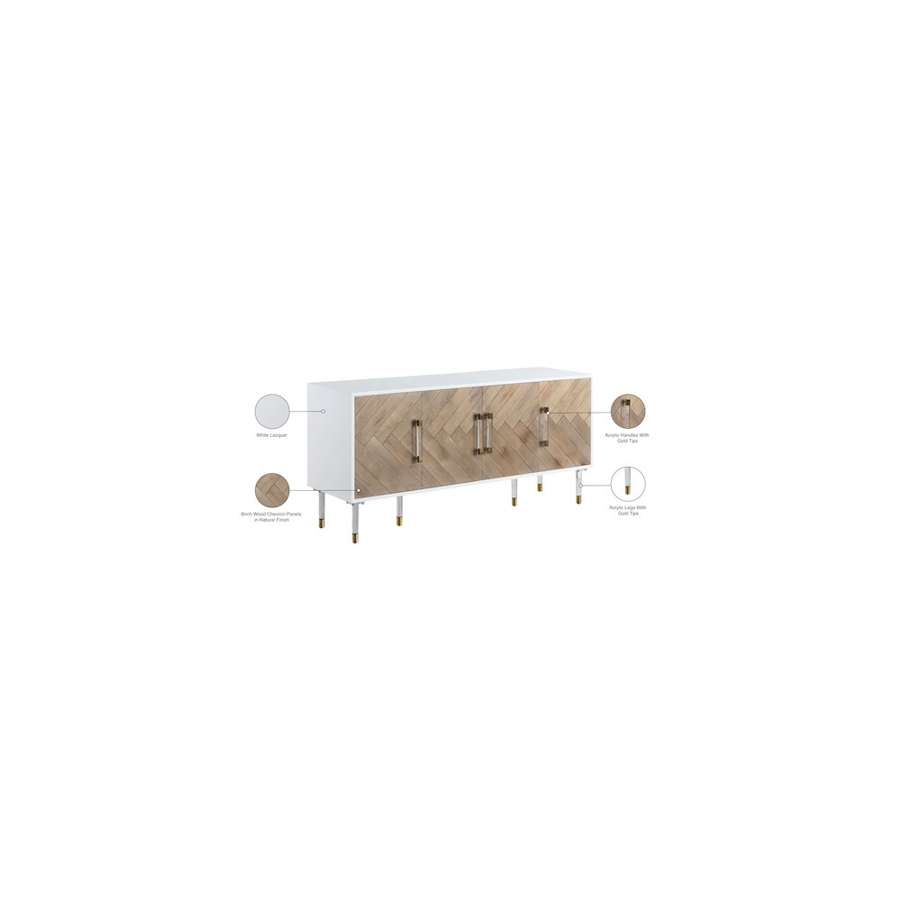Jive White Lacquer Sideboard/Buffet. Picture 8