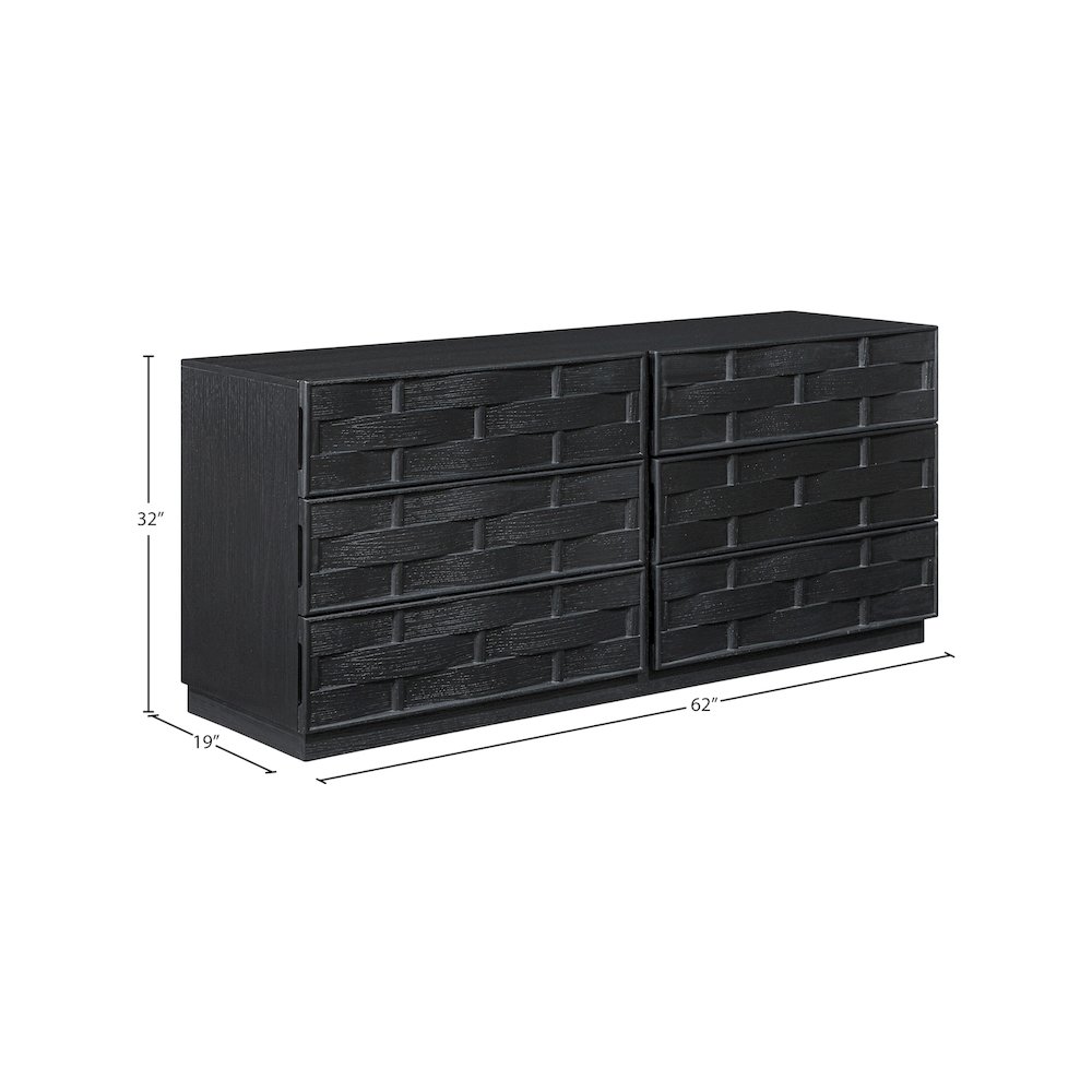 Weave Black Dresser. Picture 9