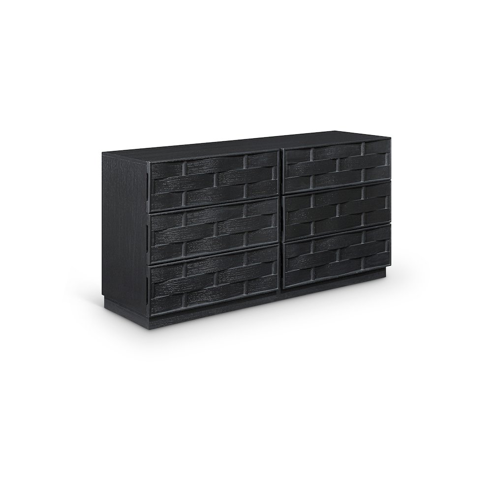 Weave Black Dresser. Picture 1