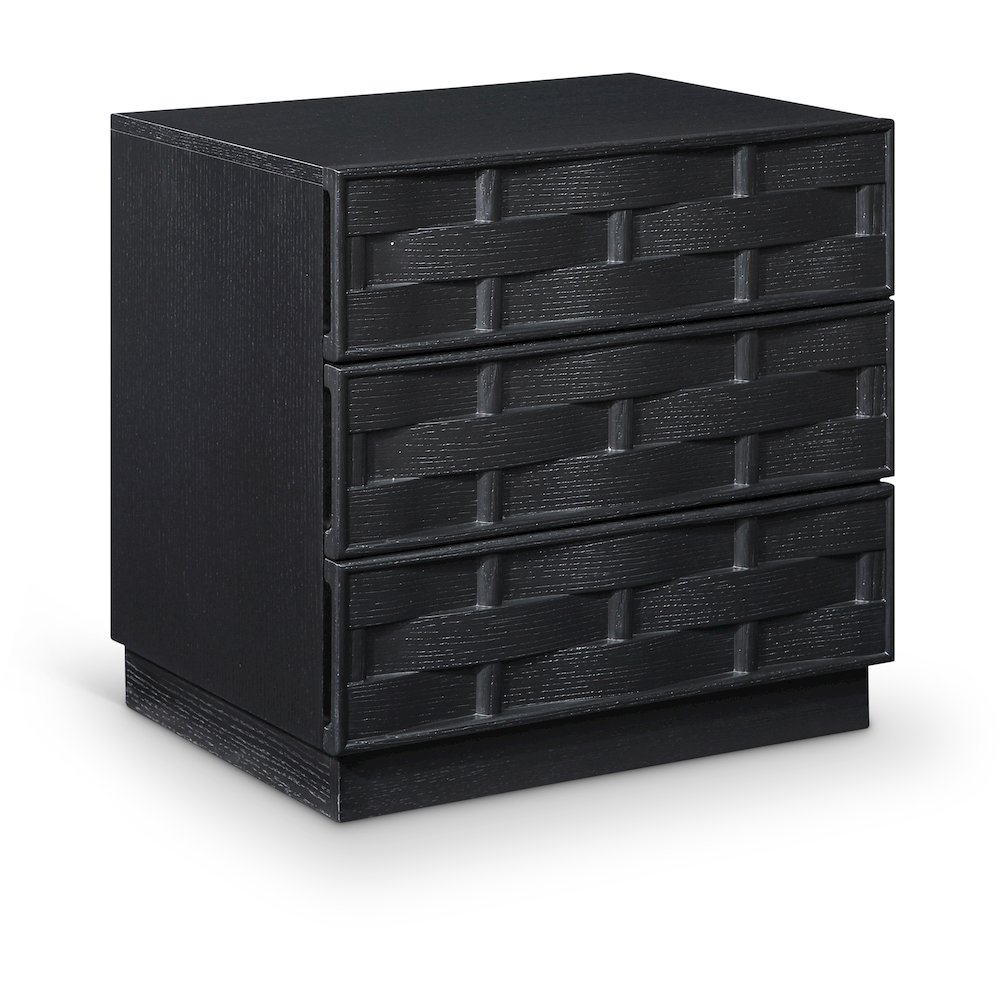 Weave Black Night Stand. Picture 1