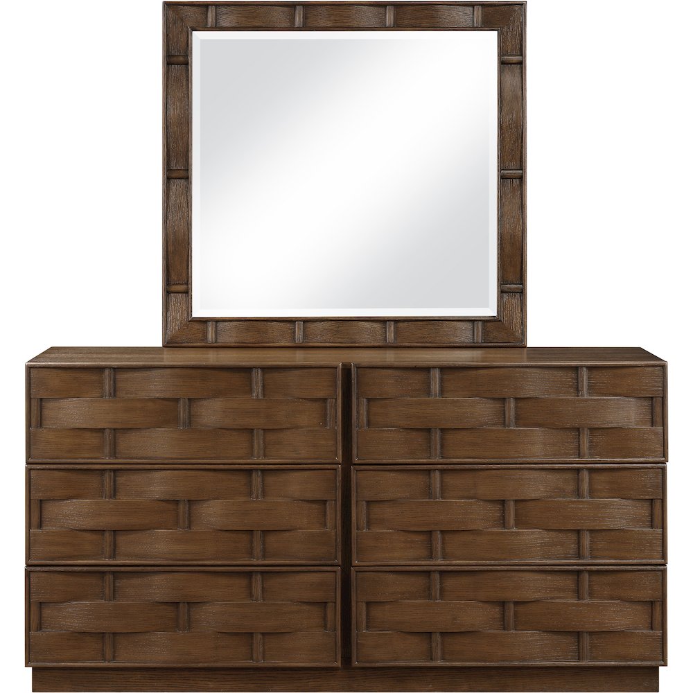 Weave Brown Mirror. Picture 4