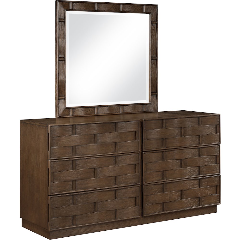 Weave Brown Mirror. Picture 5