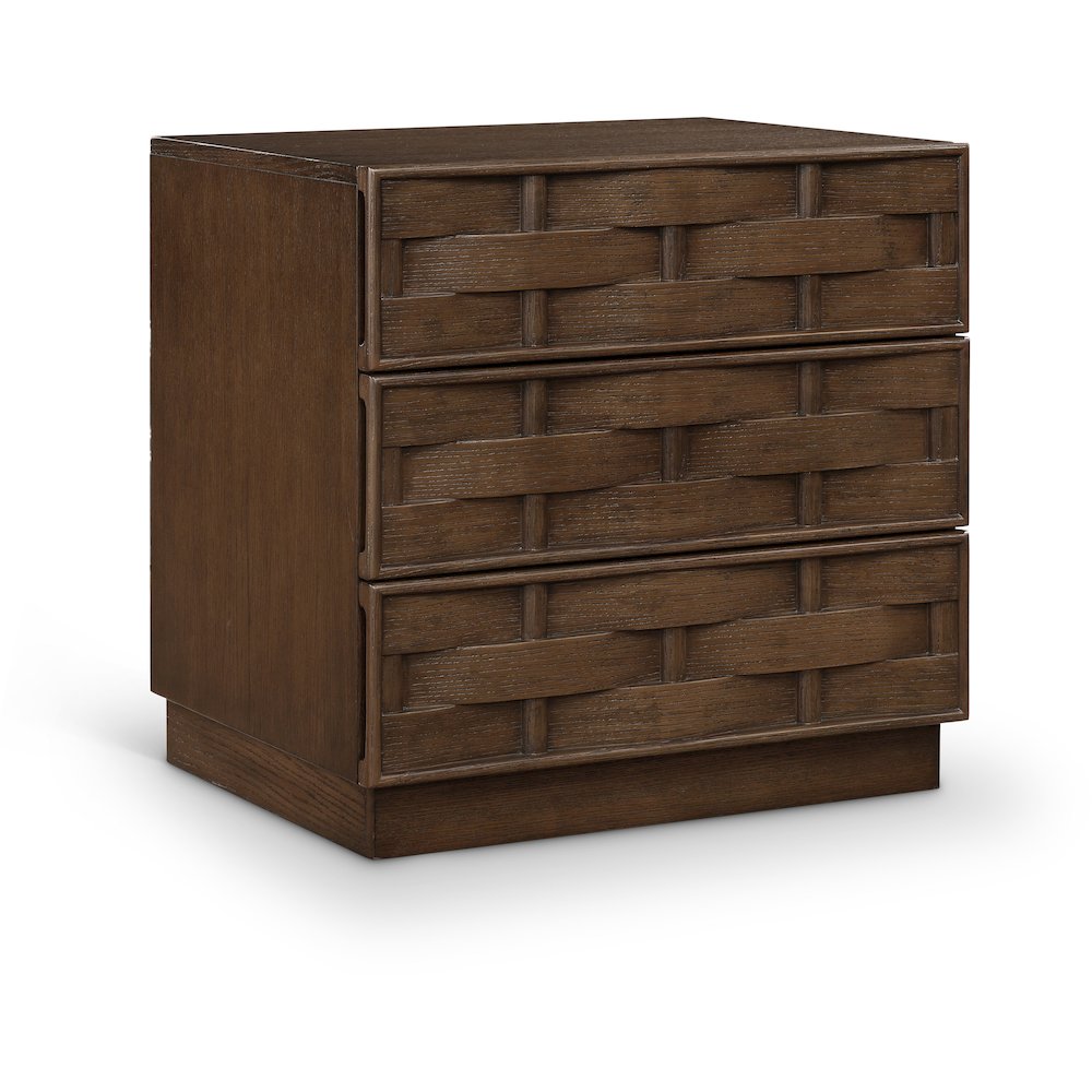 Weave Brown Night Stand. Picture 1