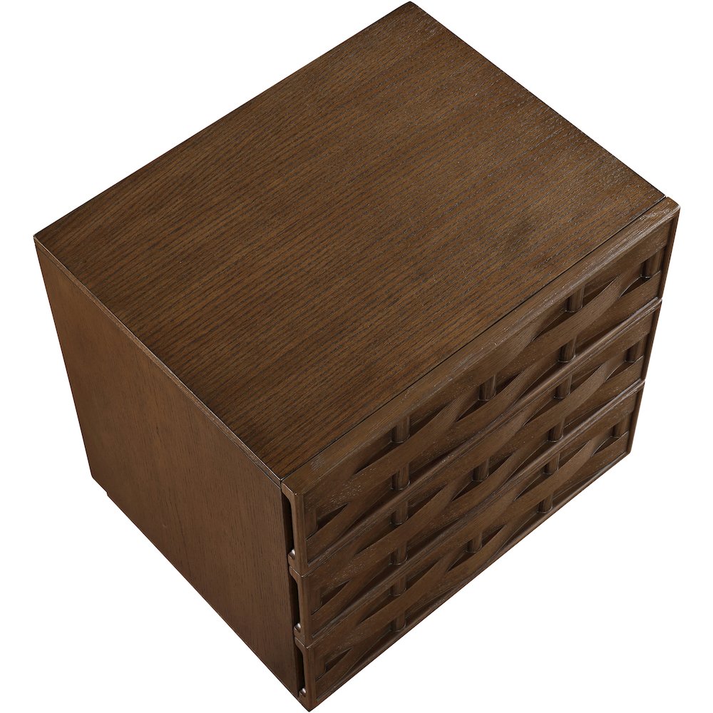 Weave Brown Night Stand. Picture 7