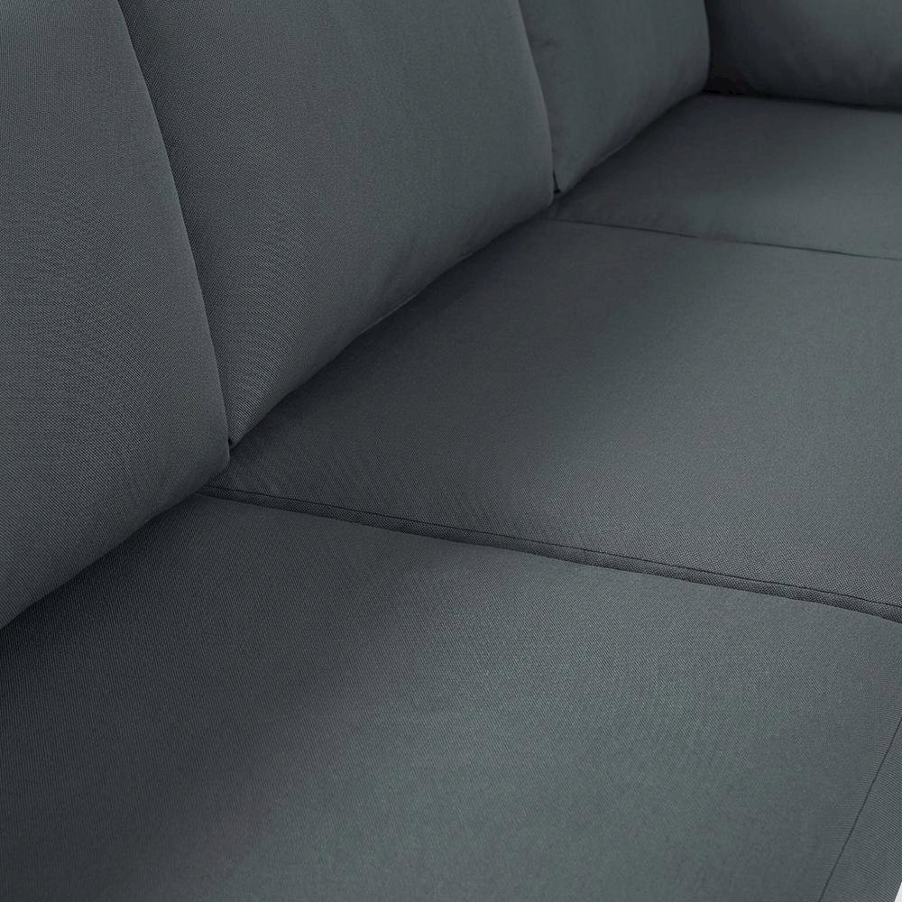 Gray Fabric Outdoor Patio Modular Sectional, Contemporary Style, Cushioned Seats. Picture 5