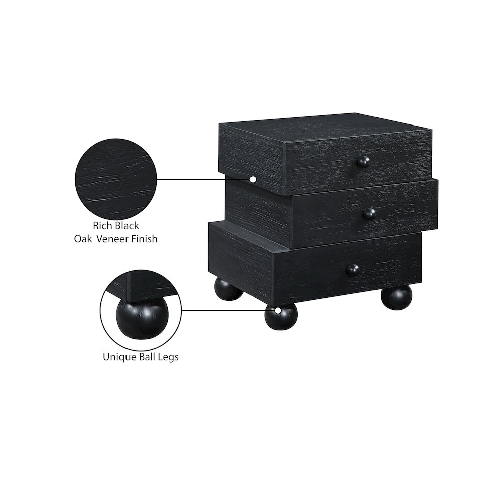 Askew Black Night Stand. Picture 11