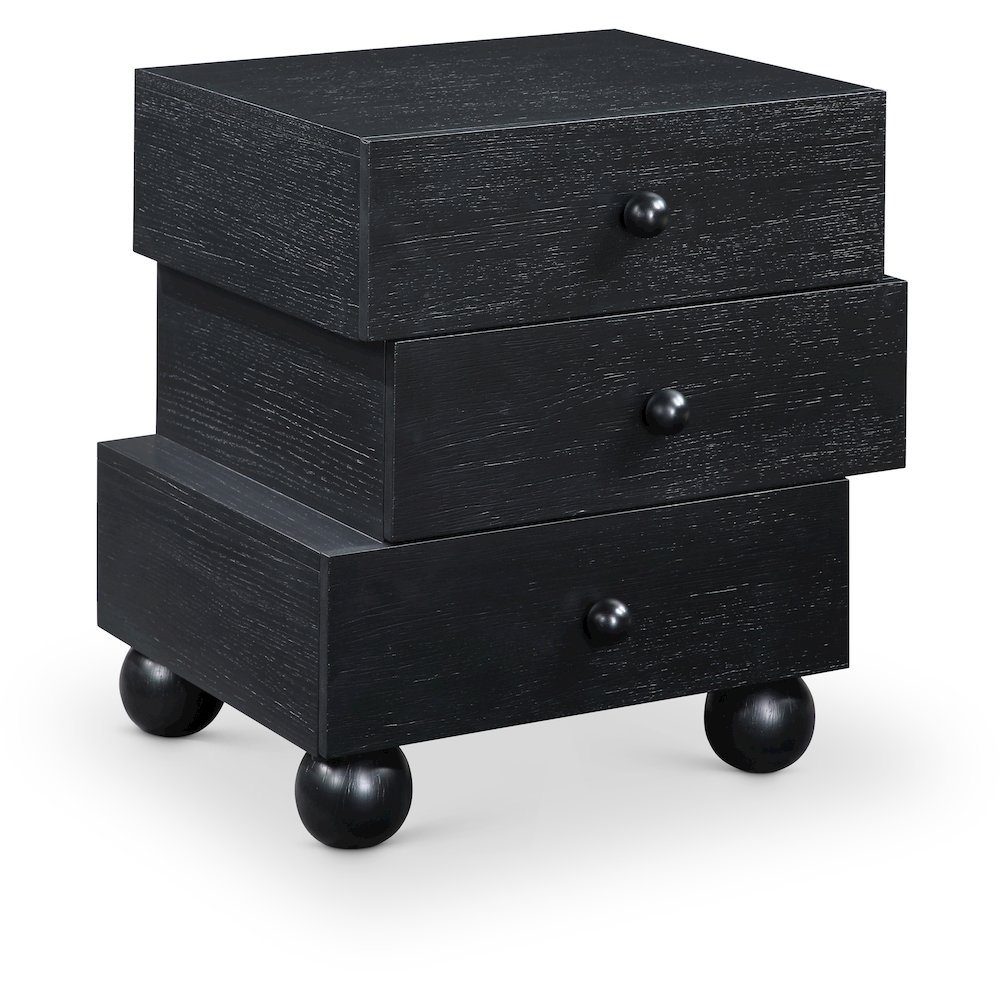 Askew Black Night Stand. Picture 1
