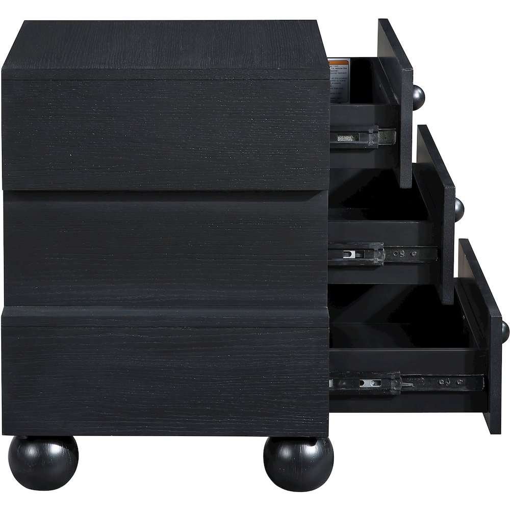 Askew Black Night Stand. Picture 6